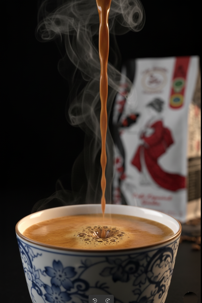 Café Geisha — Espresso en porcelana japonesa